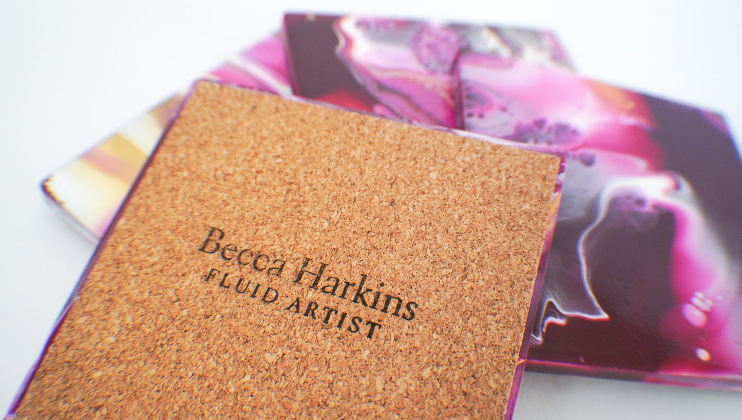 Pink Coasters (set of 4)