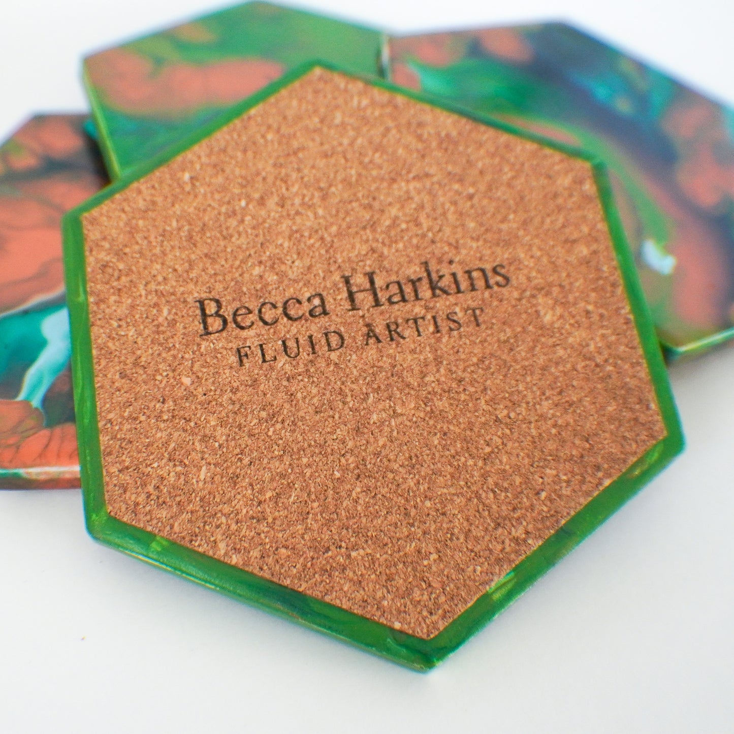 Green Coasters (set of 4)