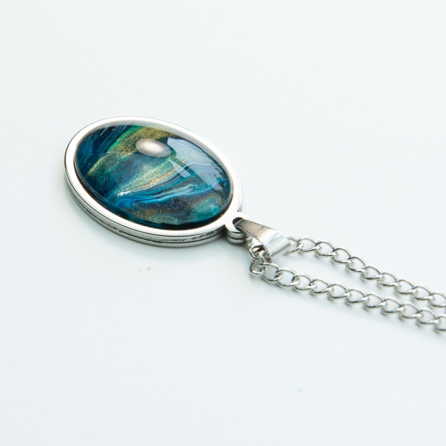 Abstract Sunset Landscape Necklace (201)