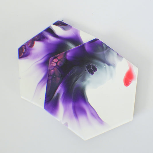 Purple Coasters (set of 2)