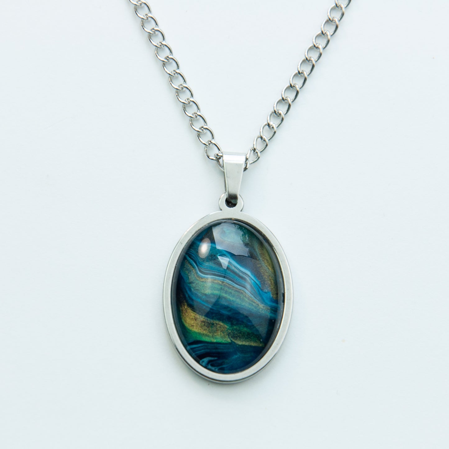 Abstract Sunset Landscape Necklace (201)